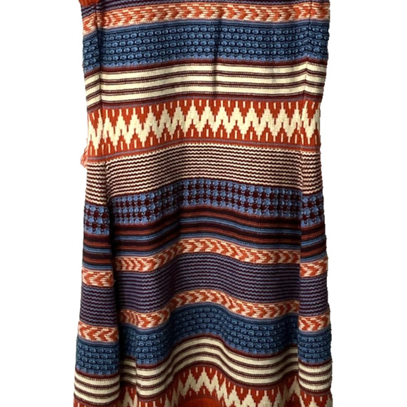 Vintage Open Front Waterfall Sweater Vest Cardigan Fall Knit Boho Western Small - Picture 4 of 4